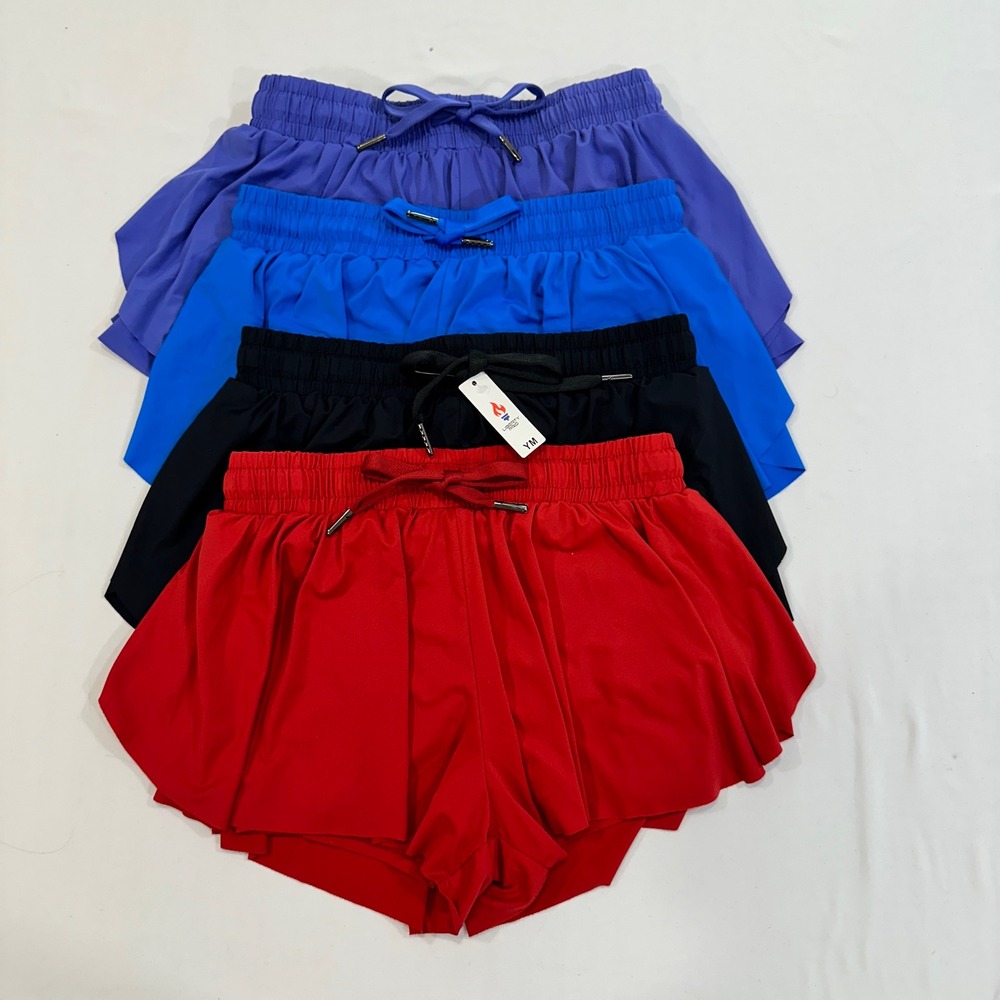 Bundle Liberty Pro Butterfly Flowy Athletic Shorts Kids‎ Youth Medium Elastic 4x